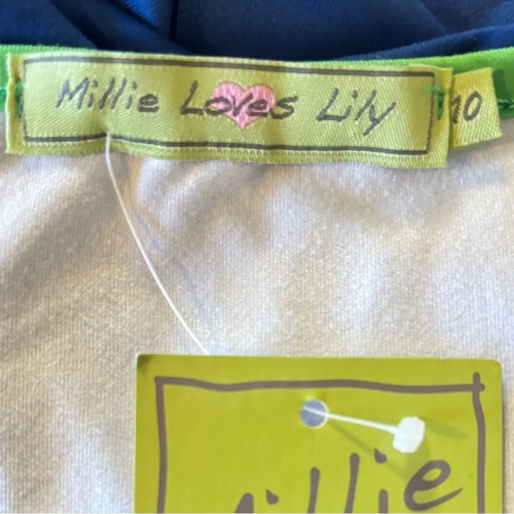 Millie Loves Lily unicorn stripe dress NWT